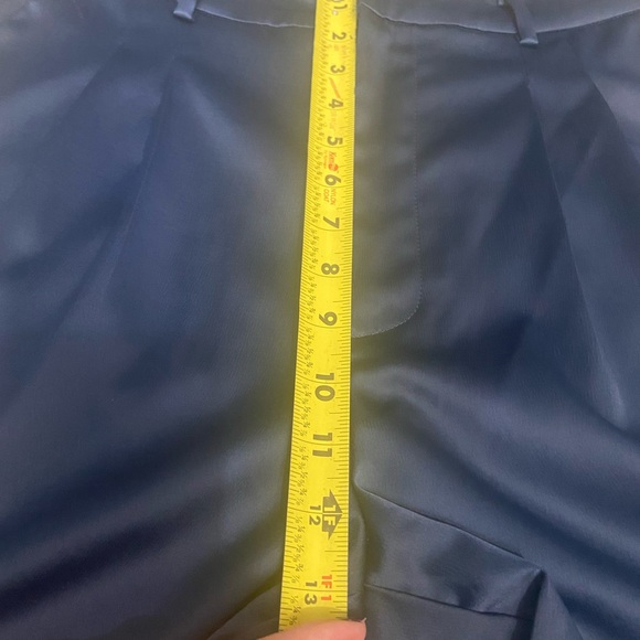 WAYF 2 Pc Blue Satin Crop Tie Top Wide Leg Pants W/pockets Parties Celebrating M - Picture 14 of 17